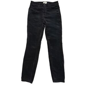 L’Agence Black Crush Velvet Skinny Jeans Sz 25” x 26”, Rise 9”
